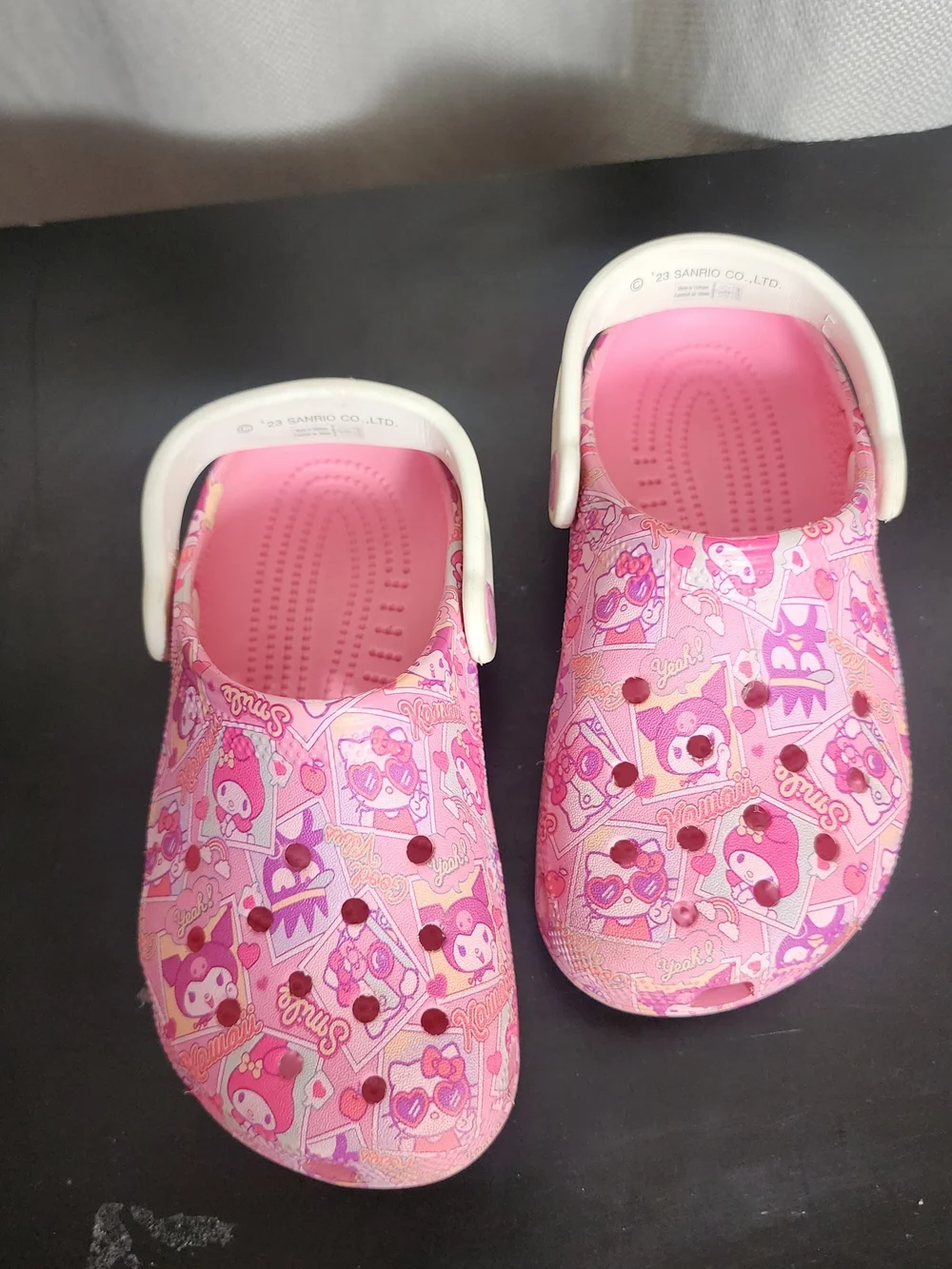 Crocs Sanrio Hello Kitty Pink Classic Clogs Youth J1